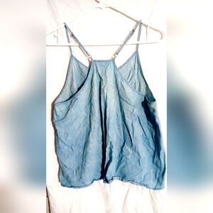 Light blue halter tank top. Size Large